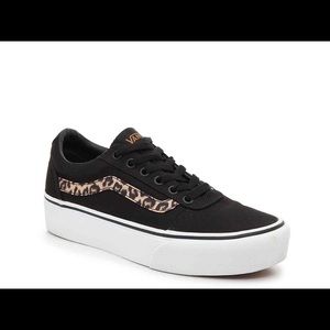 Women’s Van Ward Cheetah skate shoes sz 10